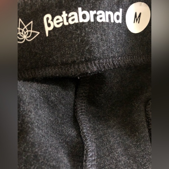 BetaBrand Slim SOHO Joggers M Charcoal Gray Pull On Belt Loops Stretch Knit Yoga - Picture 5 of 6